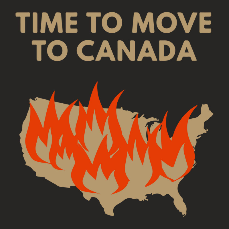 Time To Move To Canada Anti Ladies Fitted T-Shirt by dudi2 | Artistshot