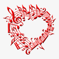 Heart Shape Musical Notes Music Lovers Gifts Valentines Day T Shirt Ladies Fitted T-shirt | Artistshot