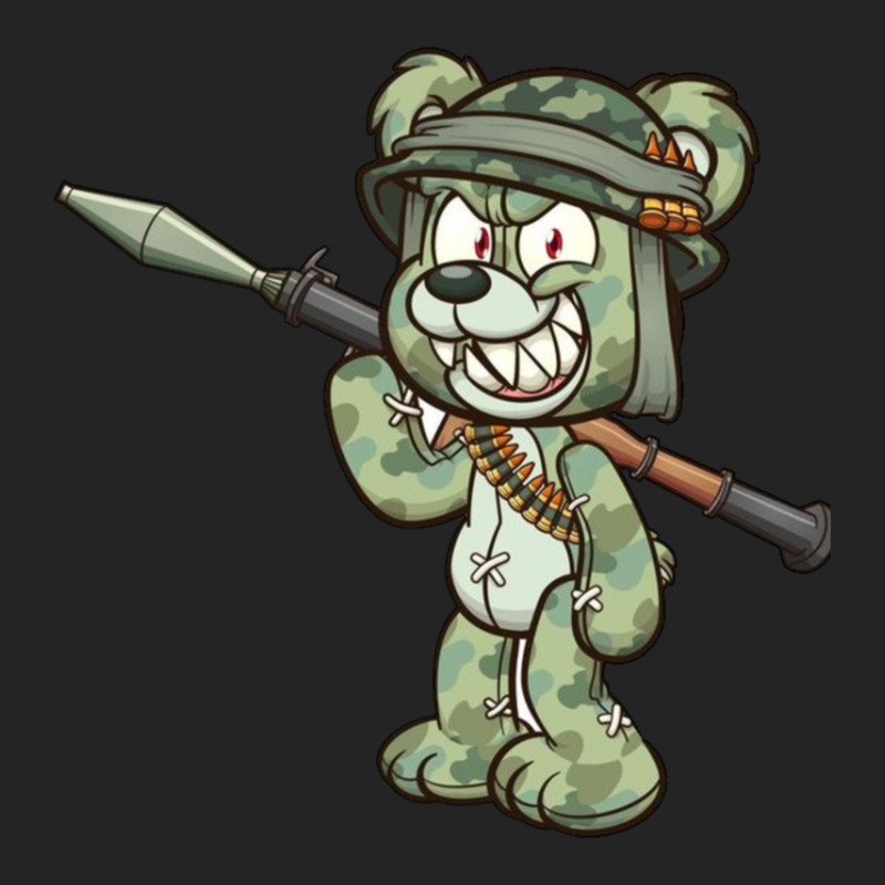 Cartoon Soldier Bear 3/4 Sleeve Shirt | Artistshot