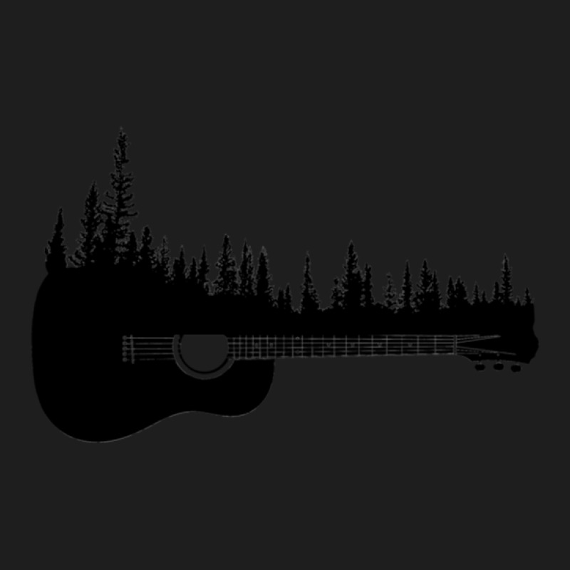 Forest Guitar Black And White Classic T-shirt by PeteBabic | Artistshot