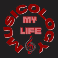 Musicology - My Life - Music Notes (red) T-shirt | Artistshot