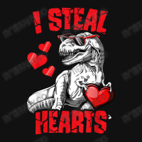 Boys Valentines Day Kids Dinosaur T Rex Lover I Steal Hearts Graphic T-shirt | Artistshot