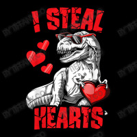 Boys Valentines Day Kids Dinosaur T Rex Lover I Steal Hearts Zipper Hoodie | Artistshot