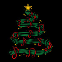 Christmas Tree Musical Notes Song Musician Sing Carols Music Cropped Sweater | Artistshot