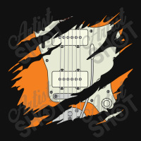 Ripped Electric Guitar Offset Style Orange Color Graphic T-shirt | Artistshot