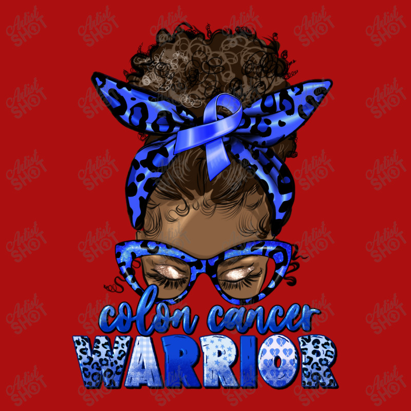 Colon Cancer Warrior Afro Messy Bun Printed Hat | Artistshot