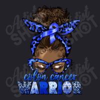 Colon Cancer Warrior Afro Messy Bun Unisex Sherpa-lined Denim Jacket | Artistshot