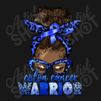 Colon Cancer Warrior Afro Messy Bun Flannel Shirt | Artistshot