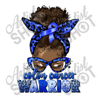 Colon Cancer Warrior Afro Messy Bun V-neck Tee | Artistshot