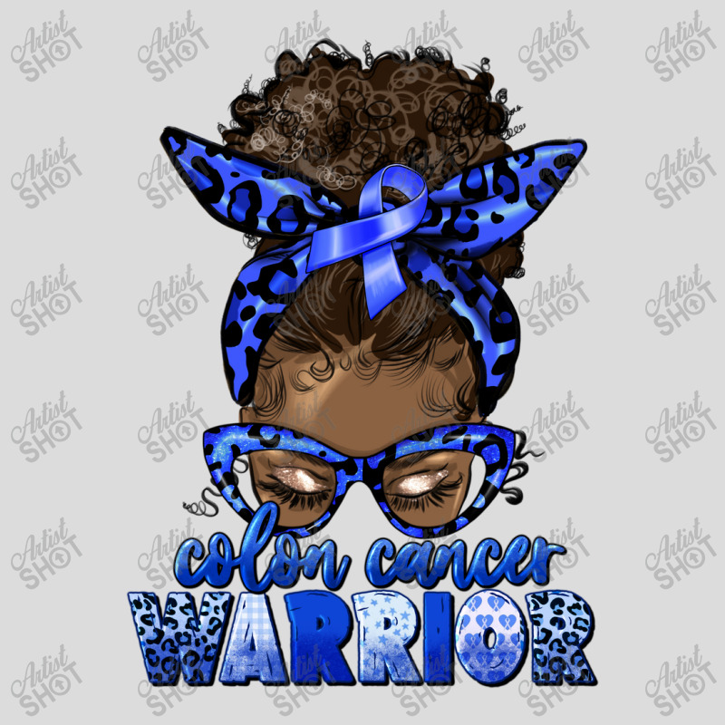 Colon Cancer Warrior Afro Messy Bun Men's Polo Shirt | Artistshot