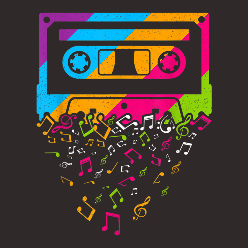 Retro 80's 90's Music Notes Cassette Tape Racerback Tank by RobertRayColton | Artistshot