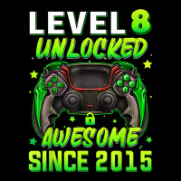 Level 8 Unlocked Video Game 8th Birthday Gamer Boys Kids T Shirt Graphic T-shirt | Artistshot