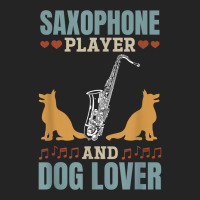 Saxophone Player And Dog Lover Saxophone Player Saxophonist T Shirt 3/4 Sleeve Shirt | Artistshot