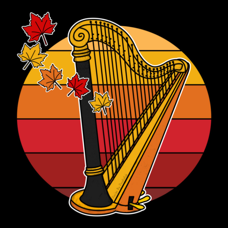 Fall Harp Harpist String Musician Autumn V-neck Tee | Artistshot