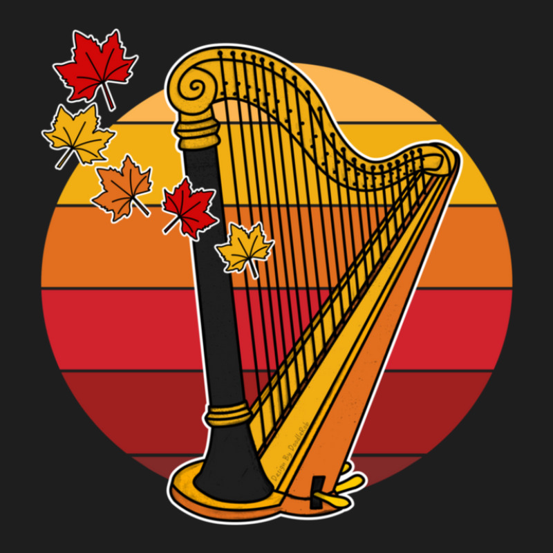 Fall Harp Harpist String Musician Autumn Classic T-shirt | Artistshot