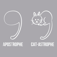 Apostrophe Vs Catastrophe. Funny Cat Pun English Grammar T Shirt Youth 3/4 Sleeve | Artistshot