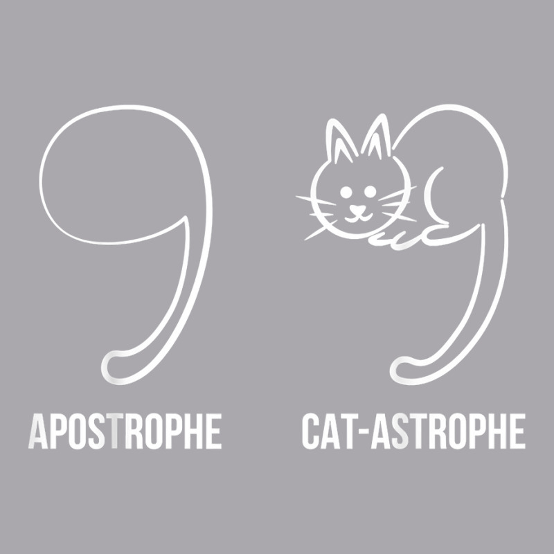 Apostrophe Vs Catastrophe. Funny Cat Pun English Grammar T Shirt Youth 3/4 Sleeve by berkenby | Artistshot