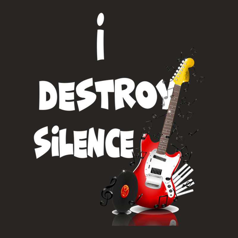 I Destroy Silence Guitar 1 Ladies Fitted T-Shirt by OraliaGilmore | Artistshot