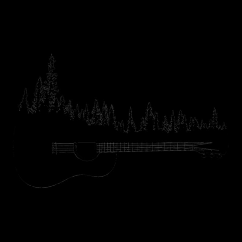 Forest Guitar Black And White V-neck Tee | Artistshot