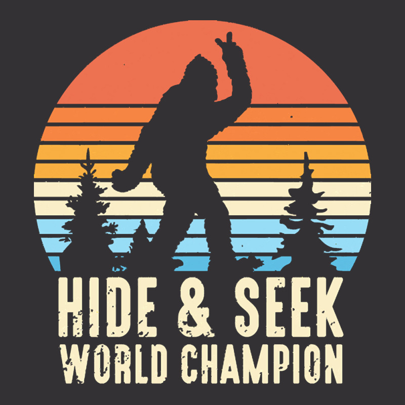 Bigfoot T  Shirt Retro Bigfoot Hide & Seek World Champion 7 Vintage Hoodie by solonfeil756 | Artistshot