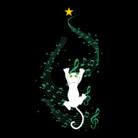 Cat Climbing Music Note Christmas Tree Adjustable Cap | Artistshot