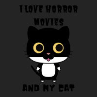 I Love Horror Movies And My Cat 1 3/4 Sleeve Shirt | Artistshot