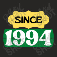 Since 1994 Birthday Retro Black Yellow Green White Ladies Fitted T-shirt | Artistshot