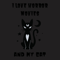 I Love Horror Movies And My Cat 5 T-shirt | Artistshot