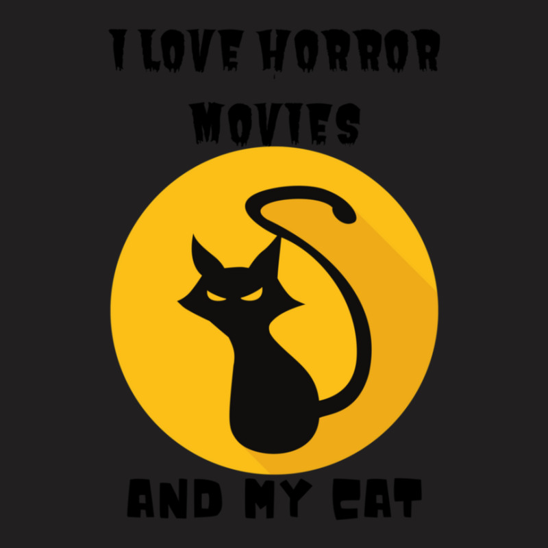 I Love Horror Movies And My Cat 6 T-shirt | Artistshot