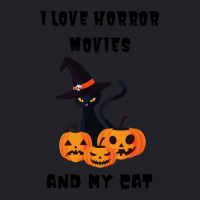 I Love Horror Movies And My Cat 7 Unisex Sherpa-lined Denim Jacket | Artistshot