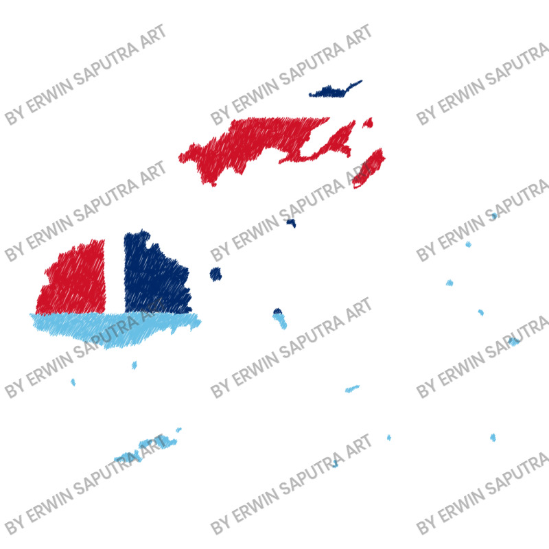 Fiji Flag Map Drawing Line Art Women's Pajamas Set by Erwin Saputra Art | Artistshot