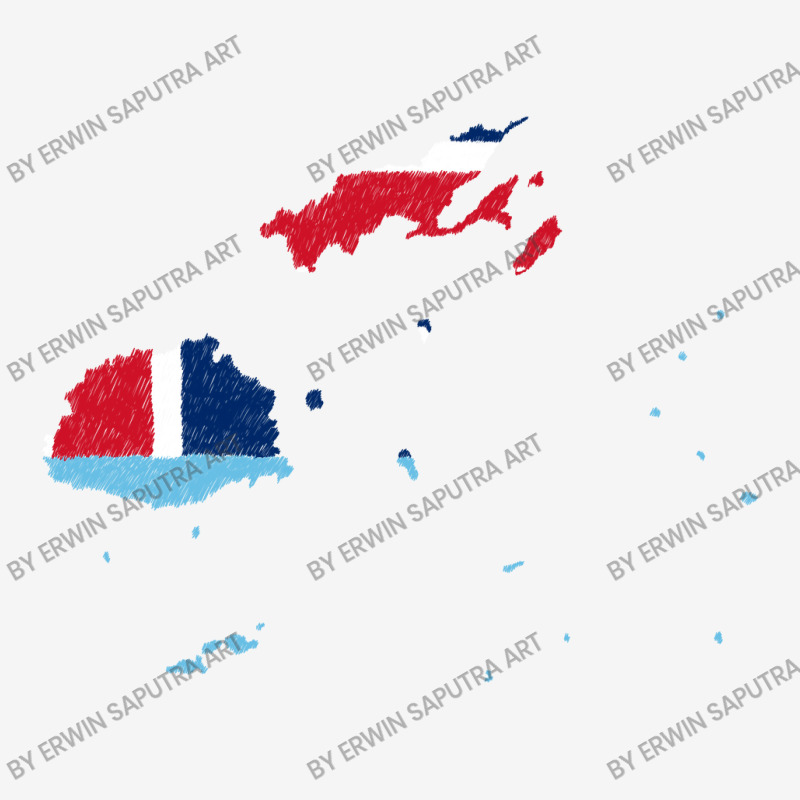 Fiji Flag Map Drawing Line Art Ladies Polo Shirt by Erwin Saputra Art | Artistshot