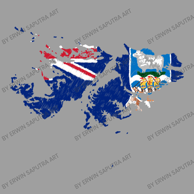 Falkland Island Malvinas Flag Map Drawing Line Art Youth Tee by Erwin Saputra Art | Artistshot