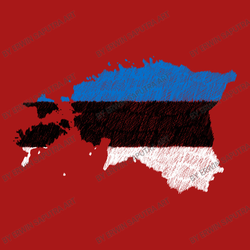 Estonia Flag Map Drawing Line Art Hoodie & Jogger Set | Artistshot