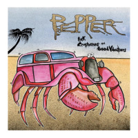 Pepper Pink Crustaceans And Good Vibrations Sticker | Artistshot