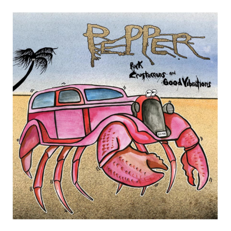 Pepper Pink Crustaceans And Good Vibrations Sticker | Artistshot