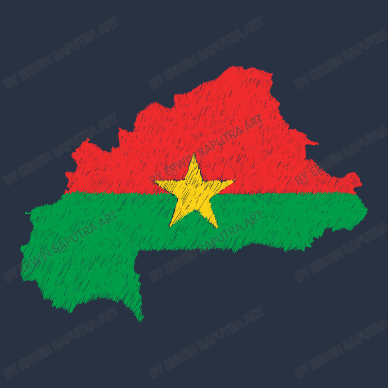 Burkina Faso Flag Map Drawing Line Art T-Shirt by Erwin Saputra Art | Artistshot