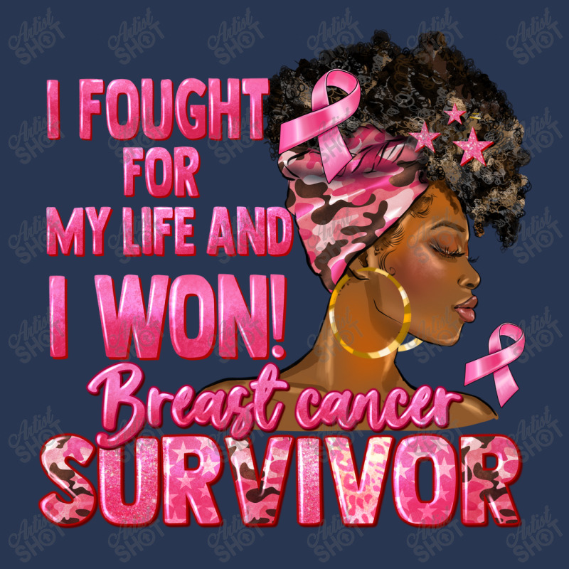 Breast Cancer Survivor I Won Black Woman Men Denim Jacket | Artistshot