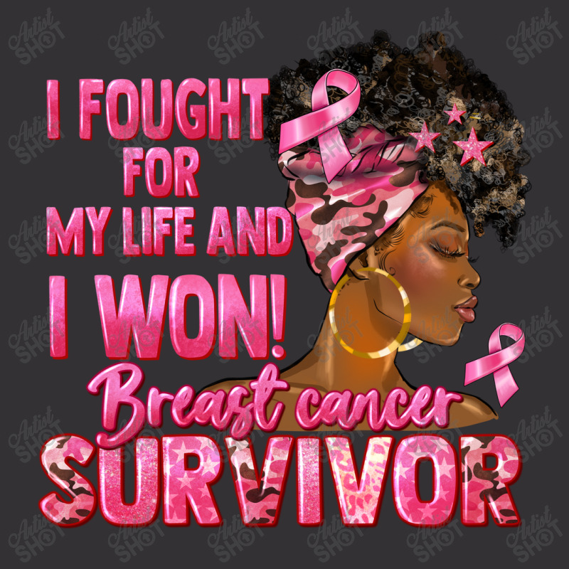 Breast Cancer Survivor I Won Black Woman Vintage Hoodie | Artistshot