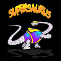 Supersaurus (kids' Cartoon Dinosaur Superhero) V-neck Tee | Artistshot