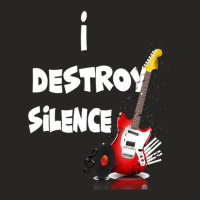 I Destroy Silence Guitar Ladies Fitted T-shirt | Artistshot