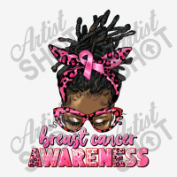 Breast Cancer Awareness Afro Messy Locs Bun Classic T-shirt | Artistshot