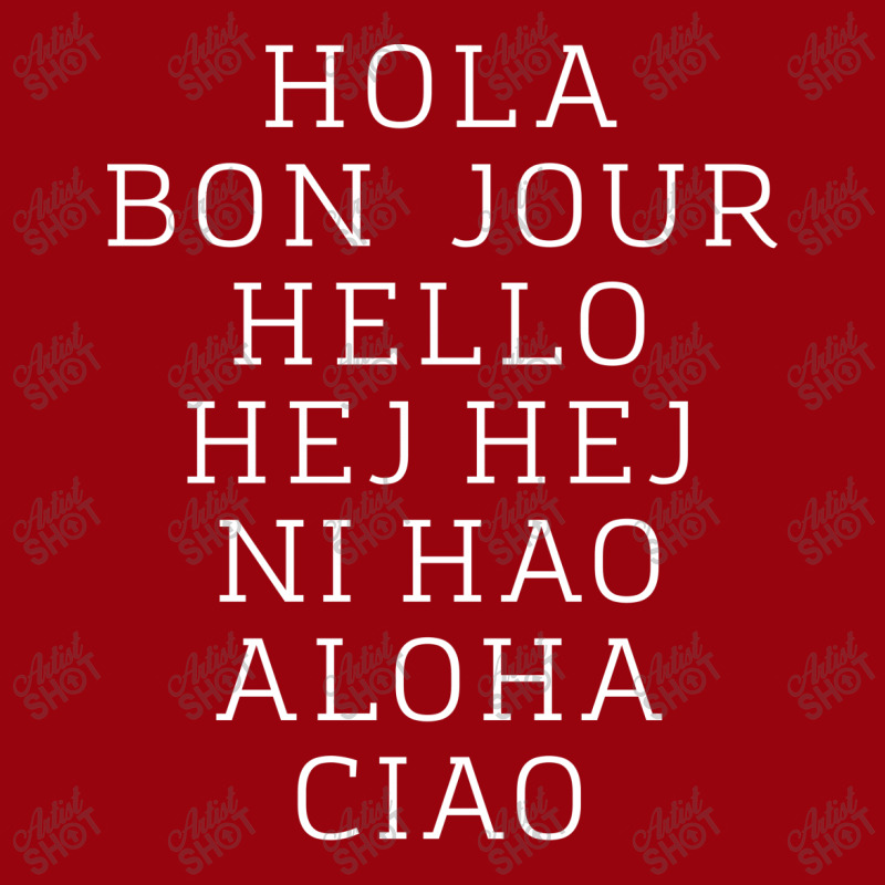 Hello 7 Languages Hola Bonjour Ni Hao Chinese French Italian Active Duffel | Artistshot