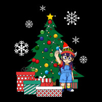 Arale Around The Christmas Tree Dr Slump Men's Long Sleeve Pajama Set | Artistshot