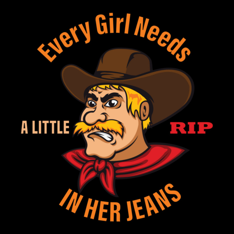 Every Girl Needs A Little Rip In Her Jeans Angry Cowboy Man Lightweight Hoodie | Artistshot