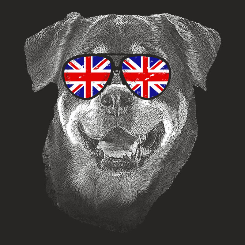 Rottweiler T  Shirt Rottweiler United Kingdom Flag Sunglass T  Shirt Ladies Fitted T-Shirt by meggieschowalter503 | Artistshot