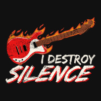 I Destroy Silence Funny Electric Guitar Player Guitar Lover Graphic T-shirt | Artistshot