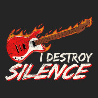 I Destroy Silence Funny Electric Guitar Player Guitar Lover Unisex Hoodie | Artistshot