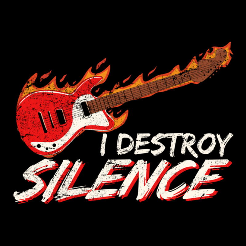 I Destroy Silence Funny Electric Guitar Player Guitar Lover Zipper Hoodie by PeteBabic | Artistshot