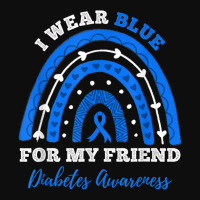 I Wear Blue For My Friend T1d Type 1 Diabetes Awareness T Shirt Crop Top | Artistshot